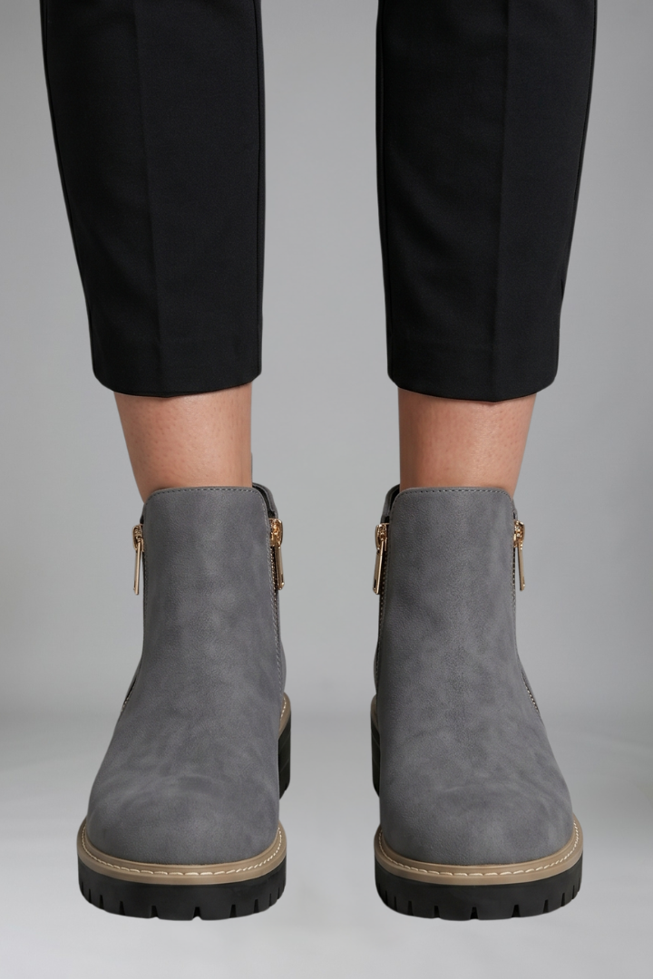 Marvelle | Bottine Femme Zip Latéral Semelle Crantée