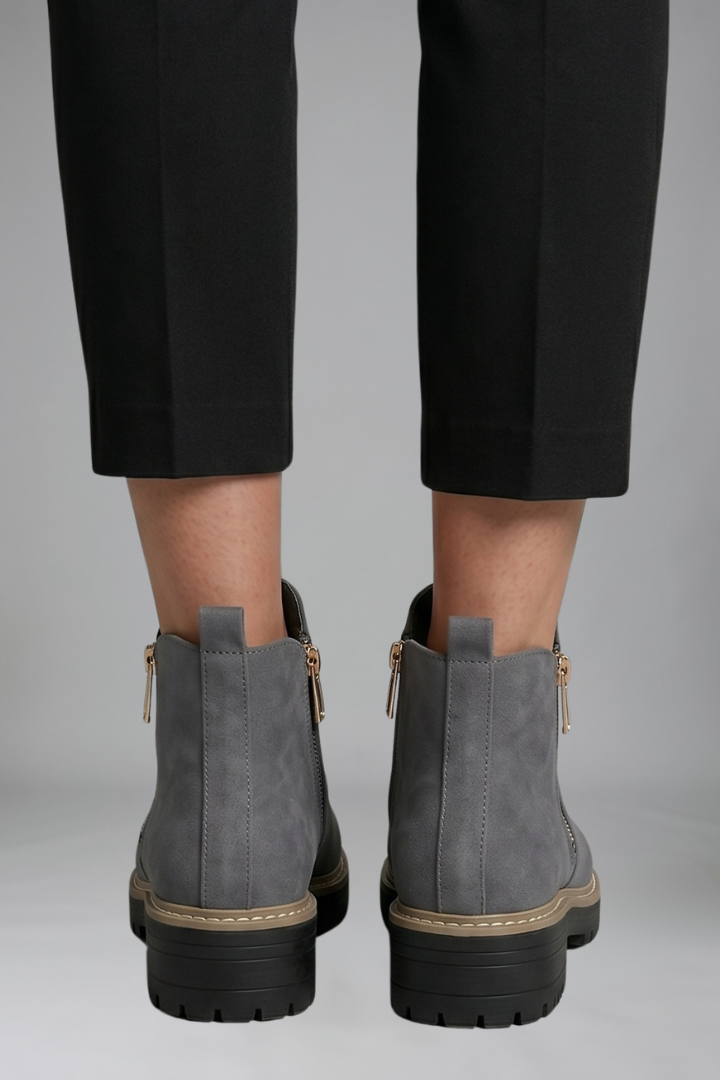 Marvelle | Bottine Femme Zip Latéral Semelle Crantée
