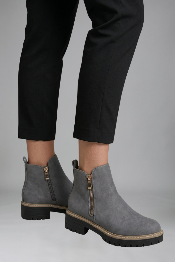 Marvelle | Bottine Femme Zip Latéral Semelle Crantée