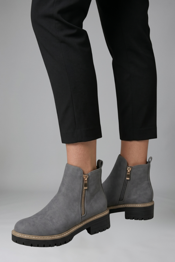 Marvelle | Bottine Femme Zip Latéral Semelle Crantée