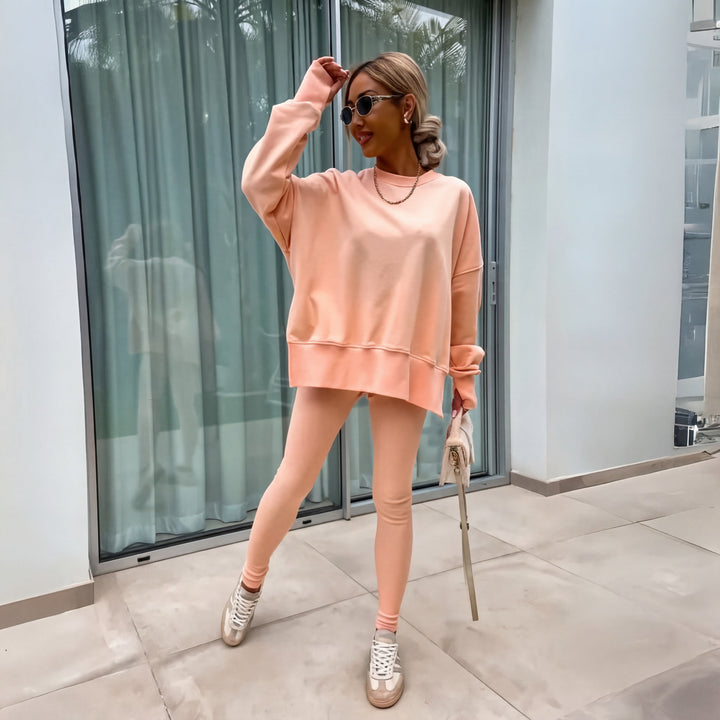 Sweatshirt et Pantalon à Manches Longues Décontractés | Sonia
