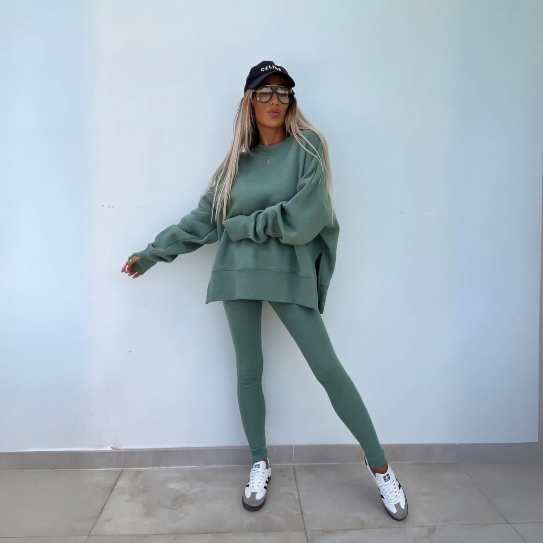 Sweatshirt et Pantalon à Manches Longues Décontractés | Sonia
