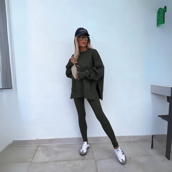 Sweatshirt et Pantalon à Manches Longues Décontractés | Sonia
