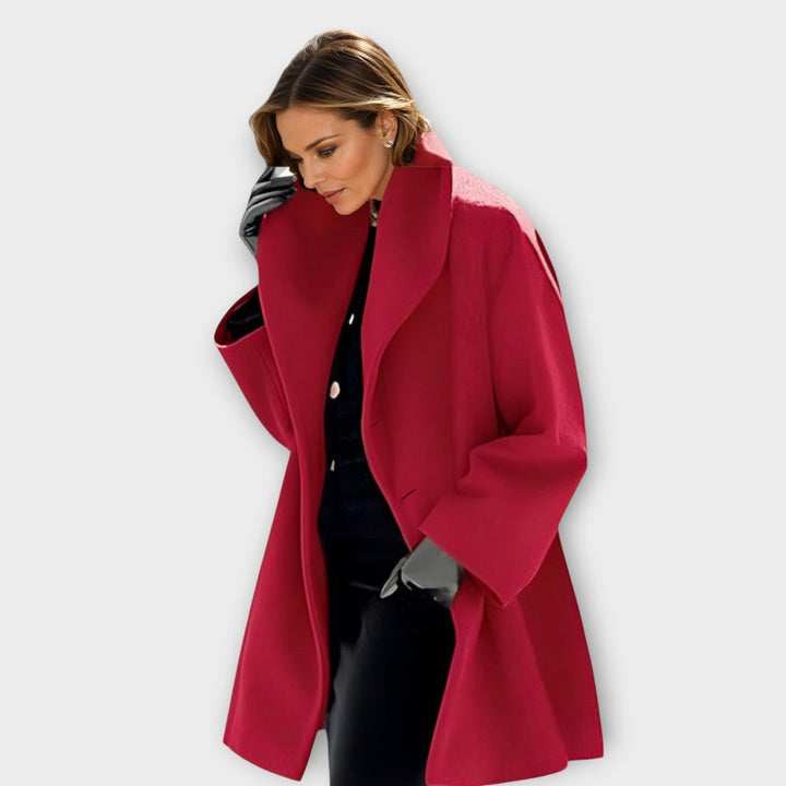 Celvara | Manteau Long Femme à Revers Décontractée