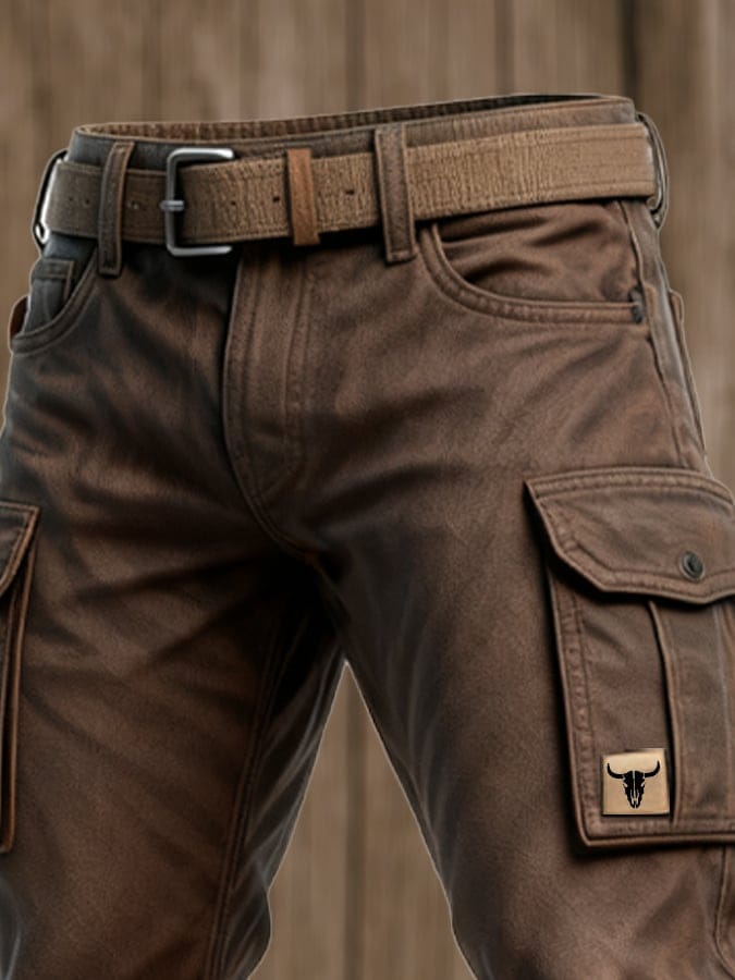Pantalon cargo coupe droite renforcée pour homme | Gaspard