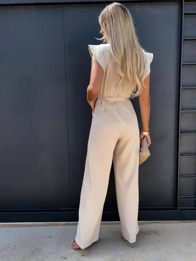 Jumpsuit fluide avec manches papillon