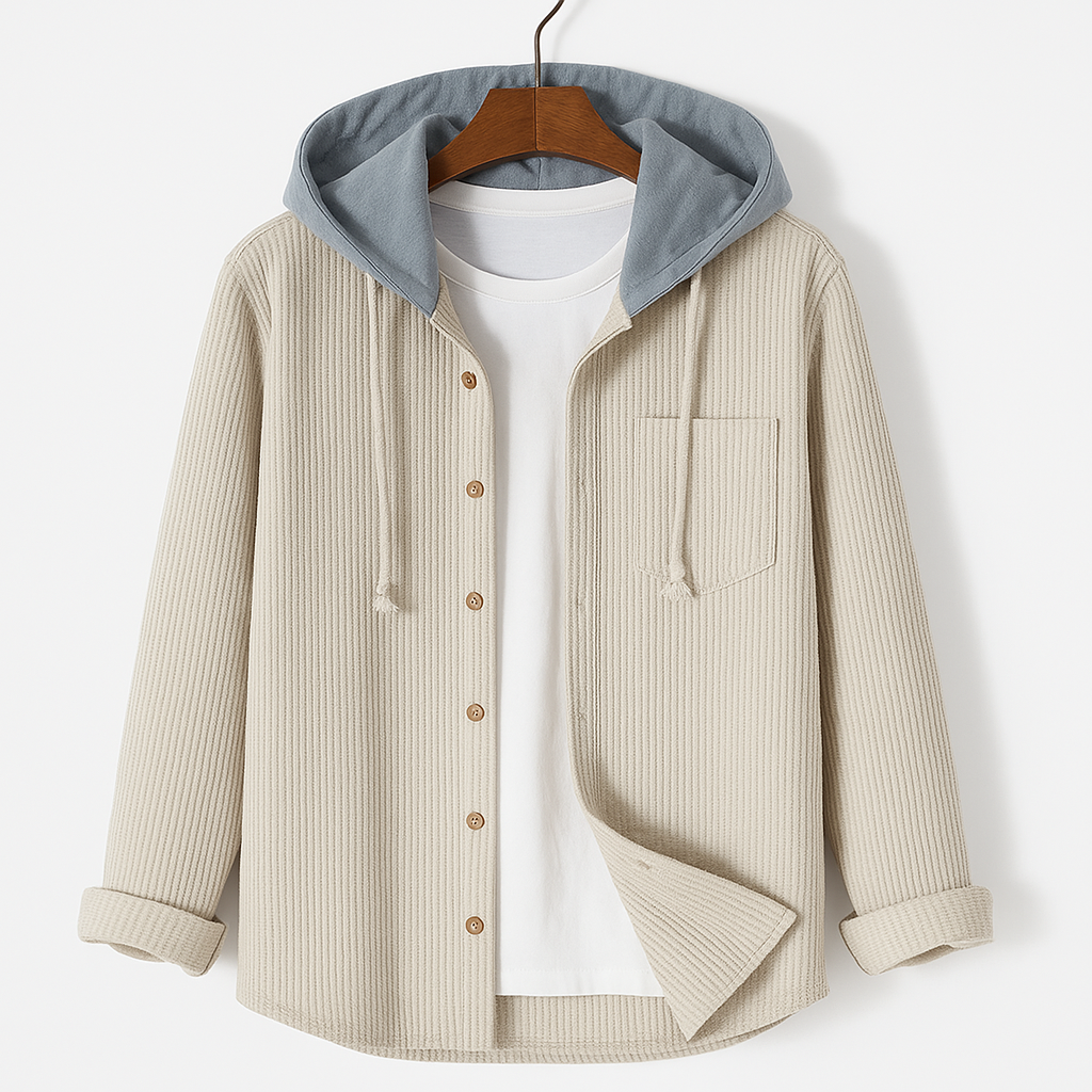 Veste à capuche texturée pour homme | Calviero