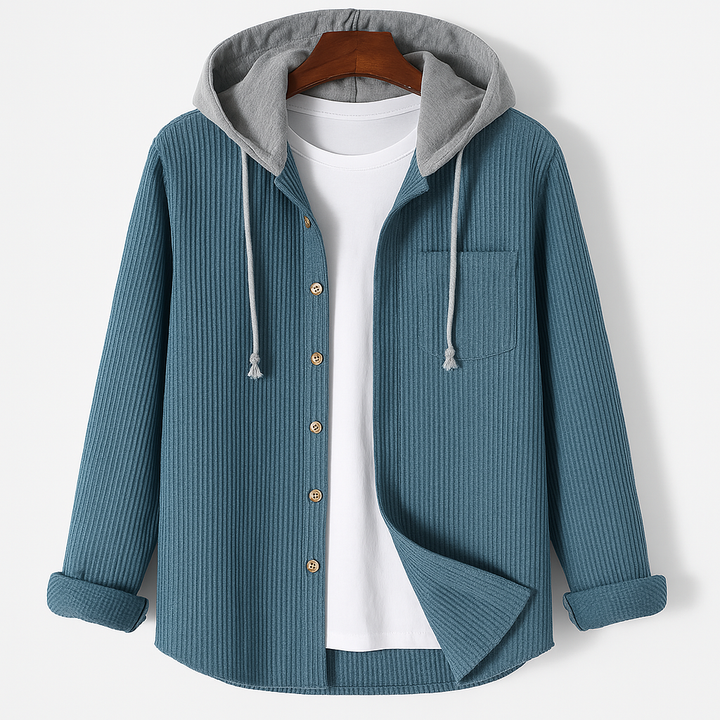 Veste à capuche texturée pour homme | Calviero