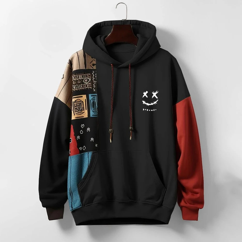Sweat à capuche contrasté pour homme | Ryvorn