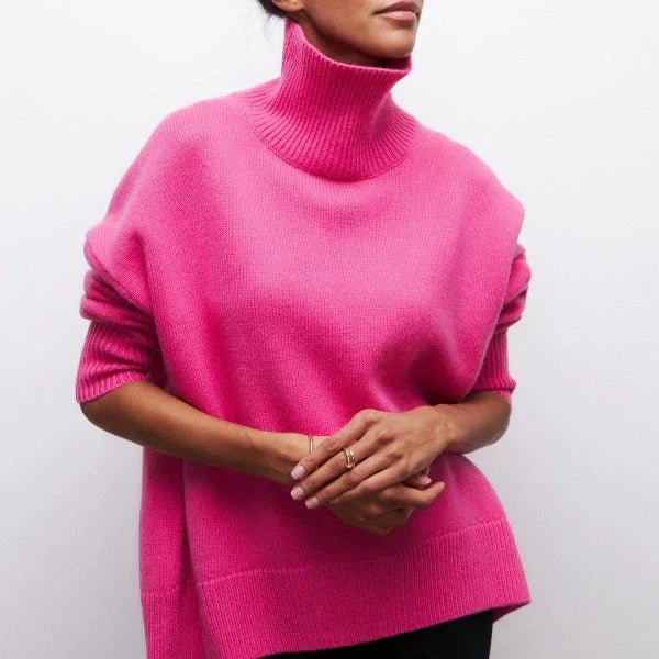 Pull col roulé oversize pour femme | Solmira