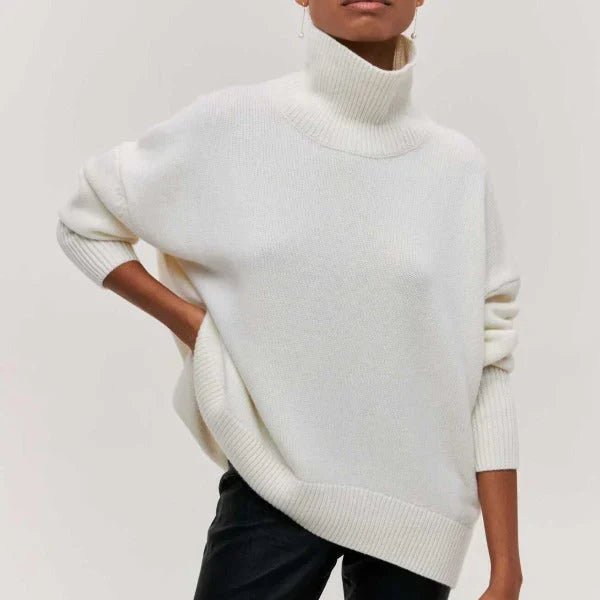 Pull col roulé oversize pour femme | Solmira