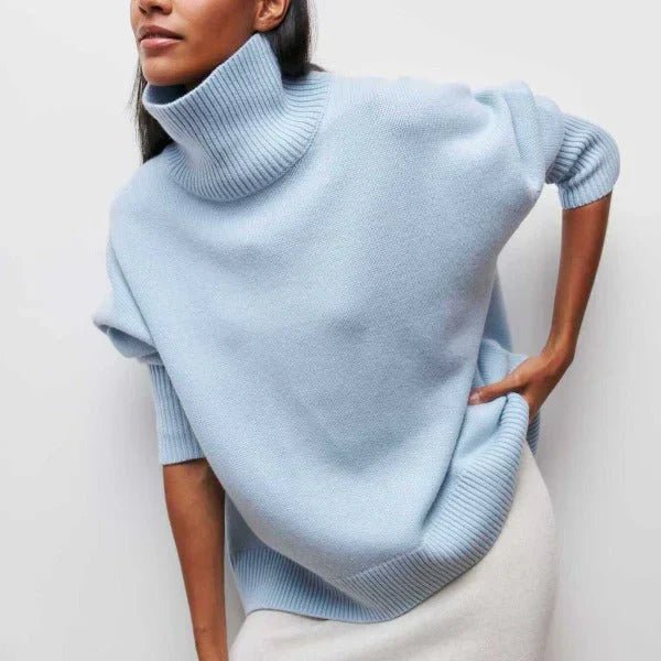 Pull col roulé oversize pour femme | Solmira