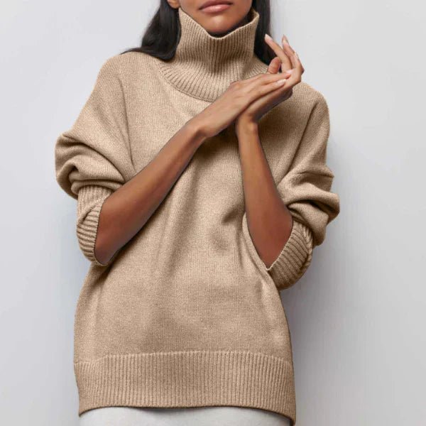 Pull col roulé oversize pour femme | Solmira