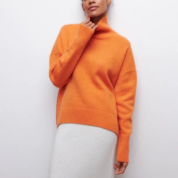 Pull col roulé oversize pour femme | Solmira