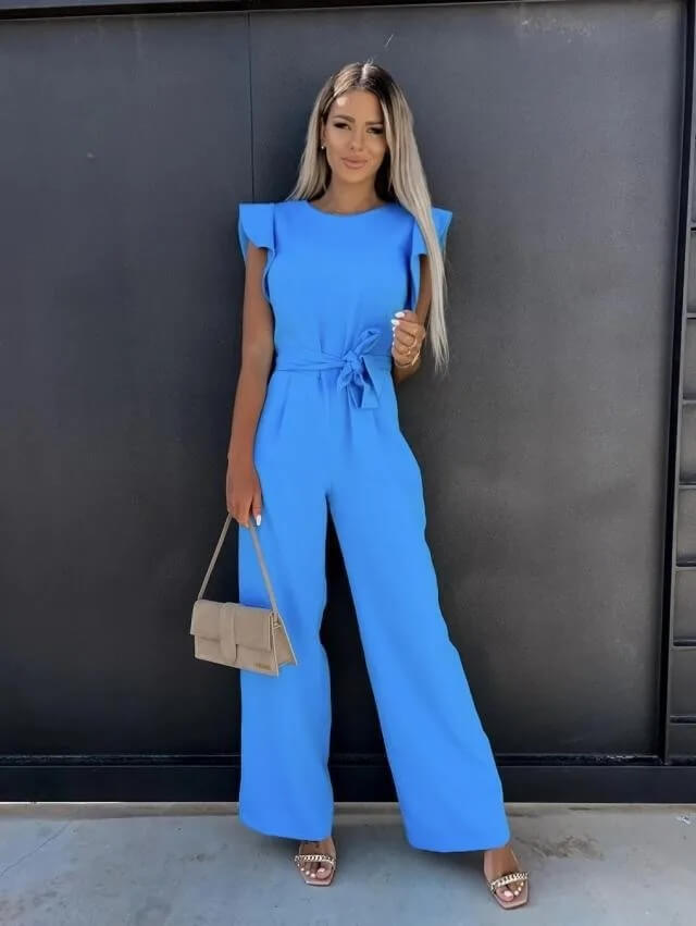 Jumpsuit fluide avec manches papillon