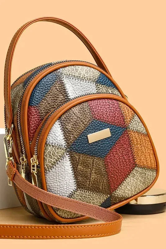Colette | Sac Bandoulière Femme Coloré à Motif Patchwork