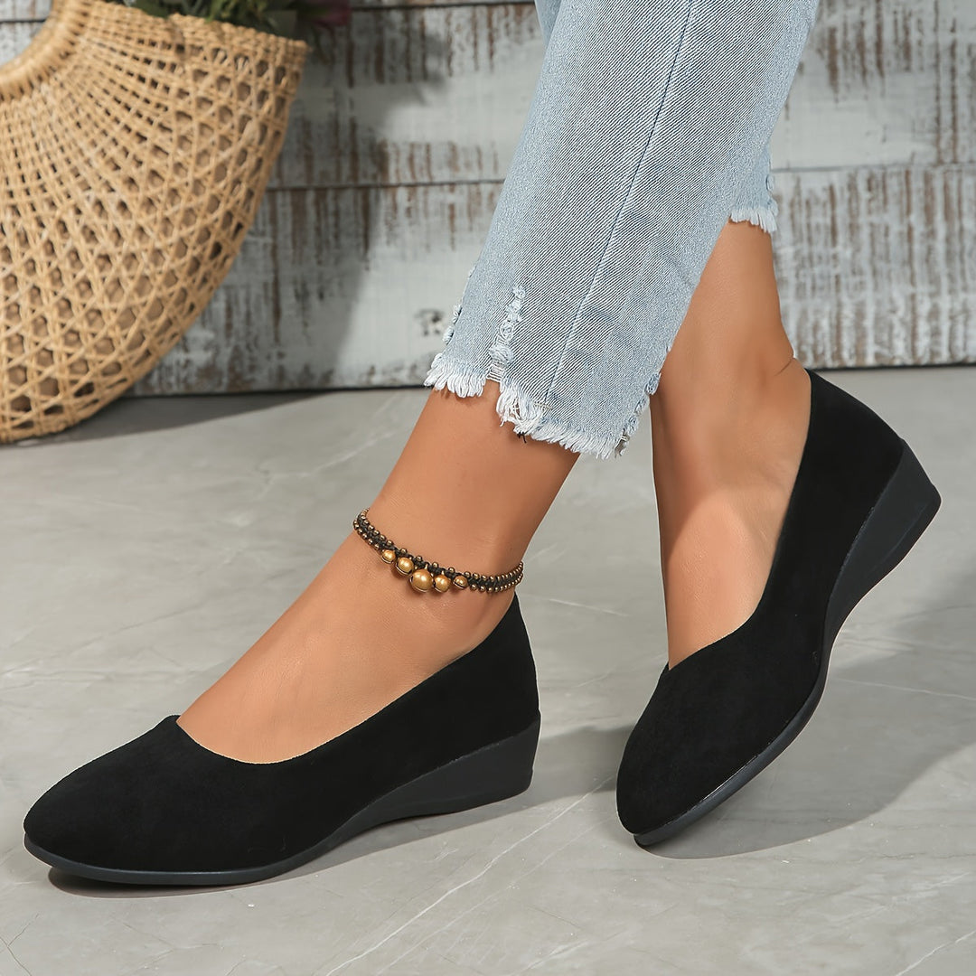 Ballerines Chic à Talon Compensé | Confort Élégant