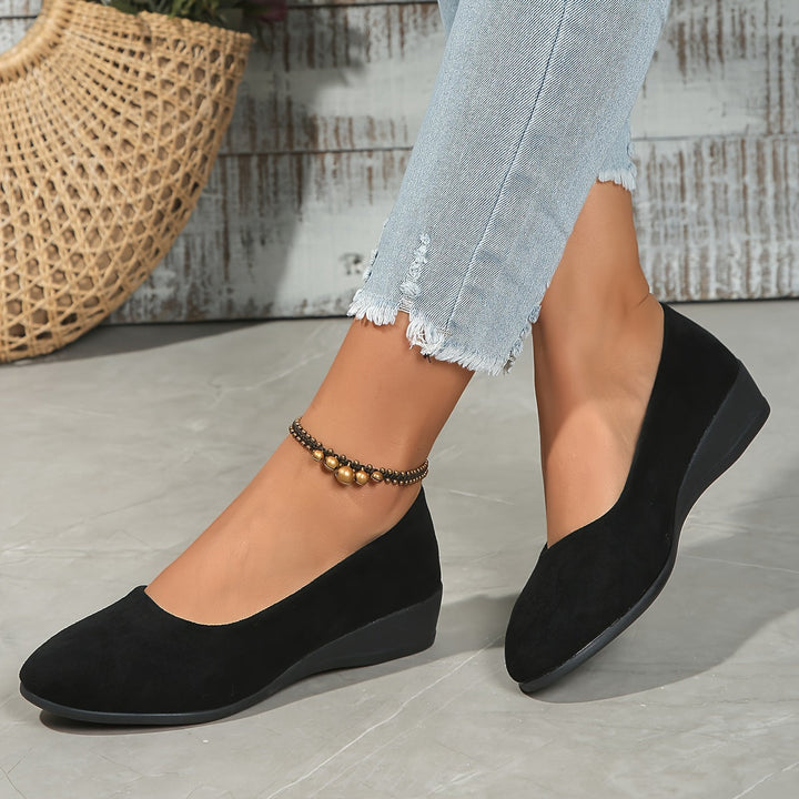 Ballerines Chic à Talon Compensé | Confort Élégant
