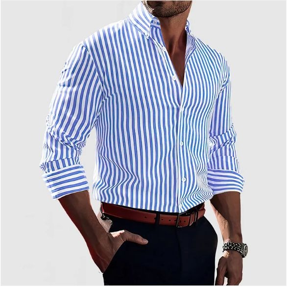 Chemise Rayée Élégante et Confortable | Homme