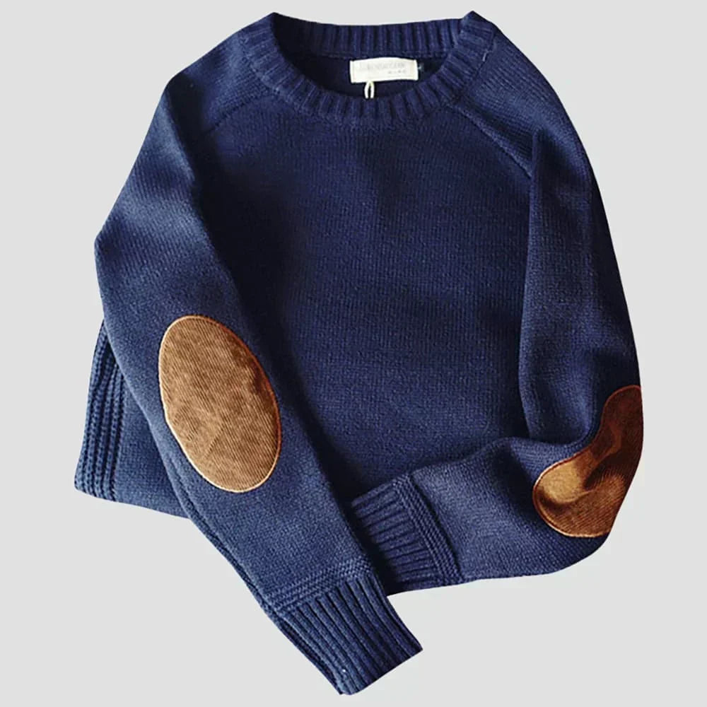 Pull classique à coudières pour homme | Norvian