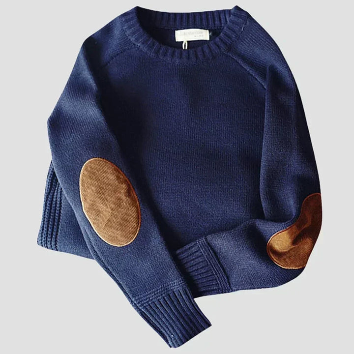 Pull classique à coudières pour homme | Norvian