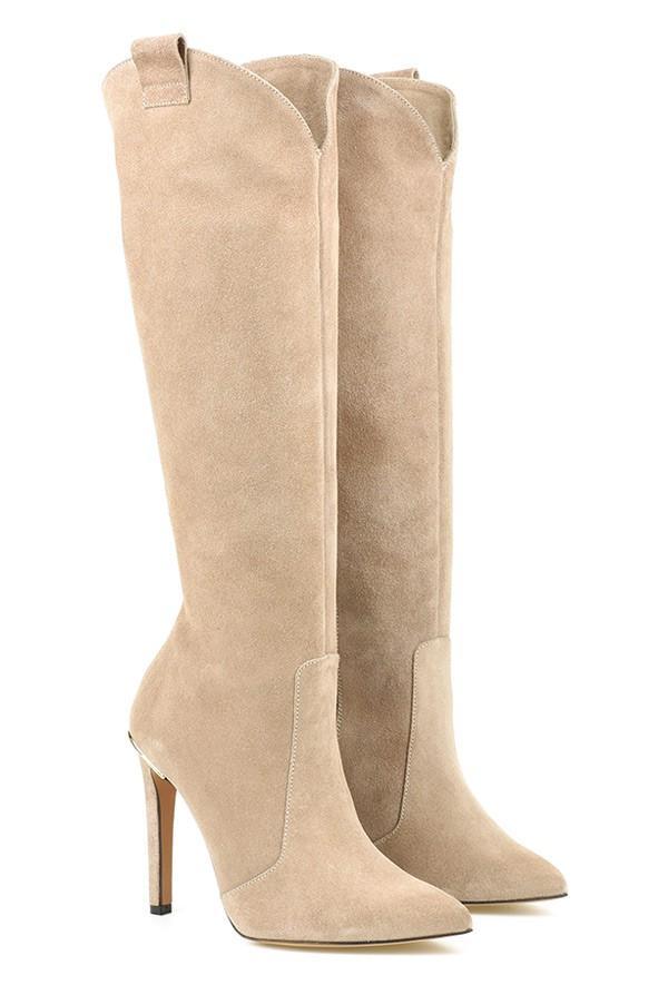 Bottes élégantes à talon 8 cm silhouette affinée