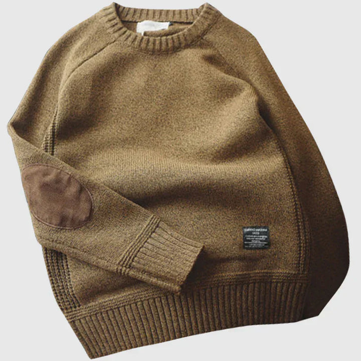 Pull classique à coudières pour homme | Norvian