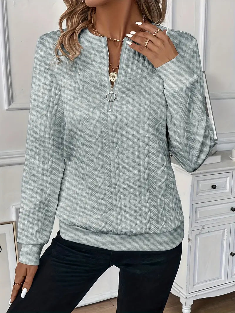 Pull à demi fermeture éclair pour femme | Avenya
