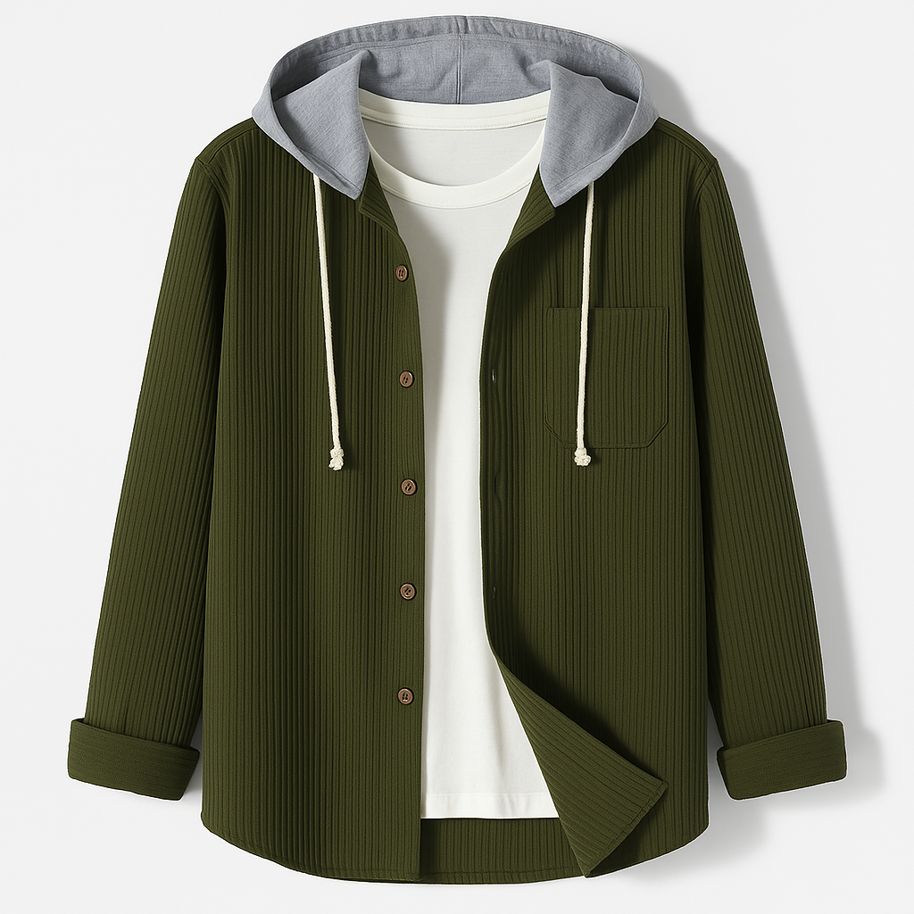Veste à capuche texturée pour homme | Calviero