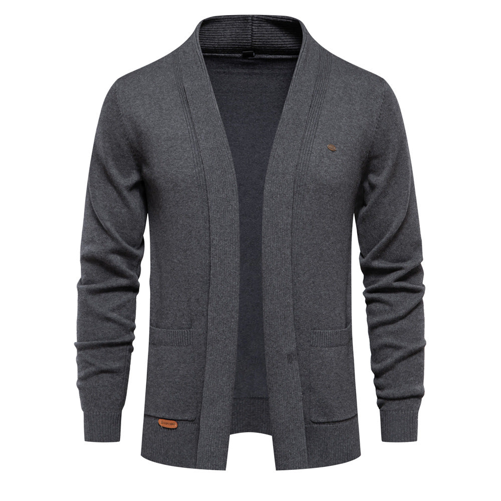 Louis | Cardigan Homme à Col Châle et Devant Ouvert