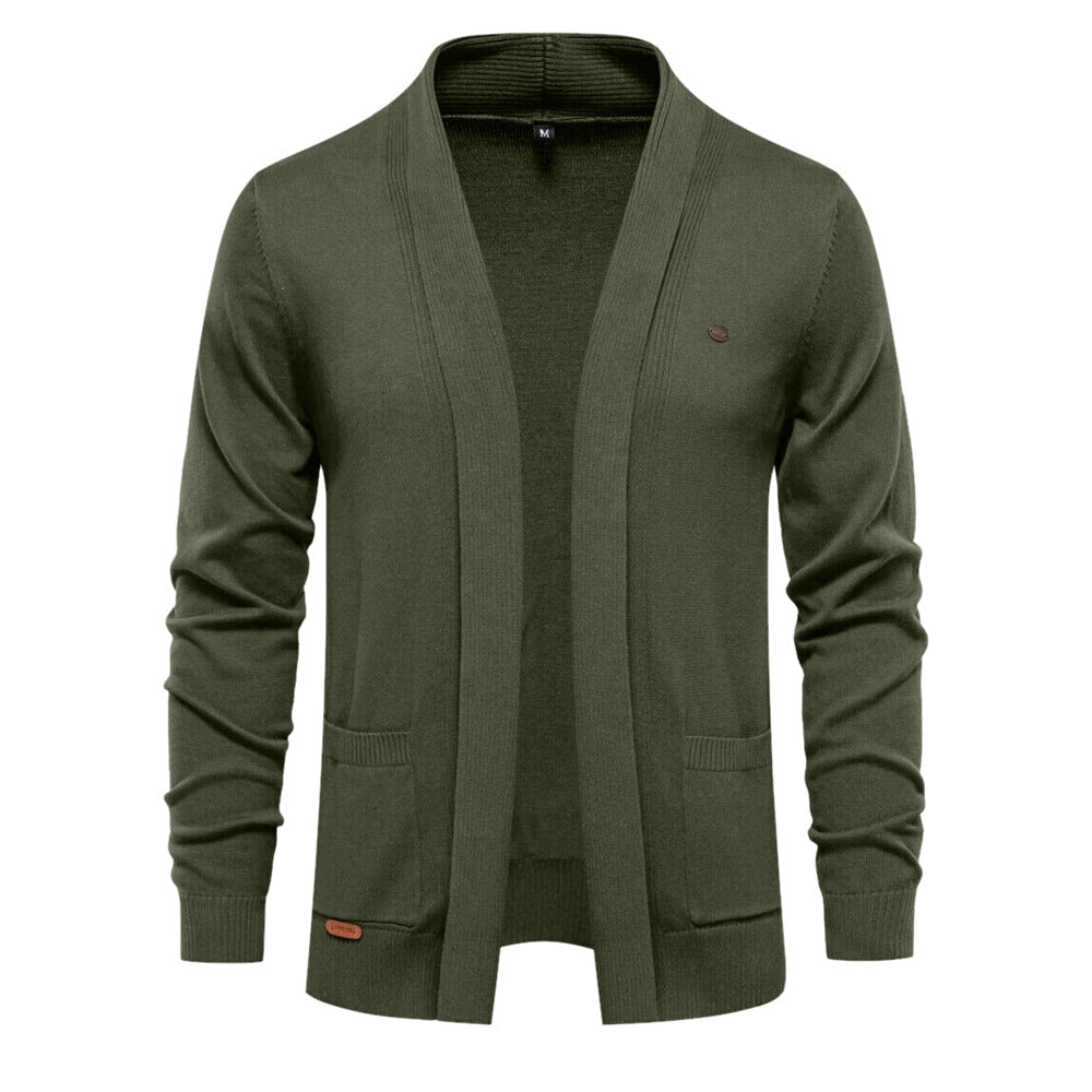 Louis | Cardigan Homme à Col Châle et Devant Ouvert