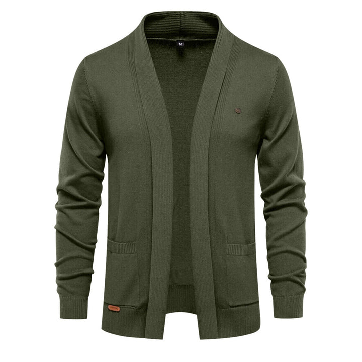Louis | Cardigan Homme à Col Châle et Devant Ouvert