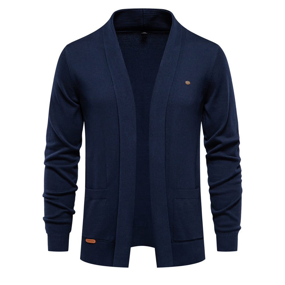 Louis | Cardigan Homme à Col Châle et Devant Ouvert