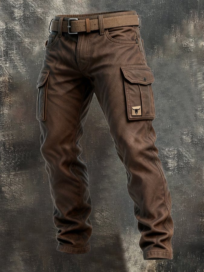 Pantalon cargo coupe droite renforcée pour homme | Gaspard