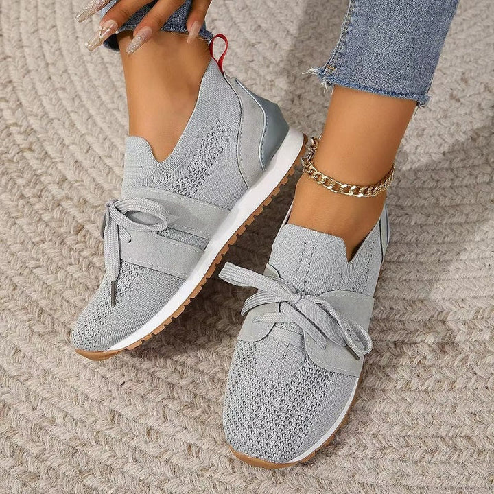 Chaussures compensées à enfiler avec nœud décoratif pour femme | Évelyne
