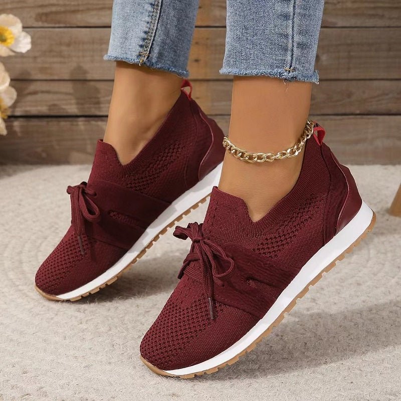 Chaussures compensées à enfiler avec nœud décoratif pour femme | Évelyne