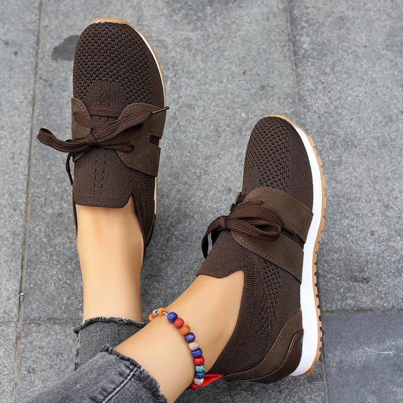Chaussures compensées à enfiler avec nœud décoratif pour femme | Évelyne