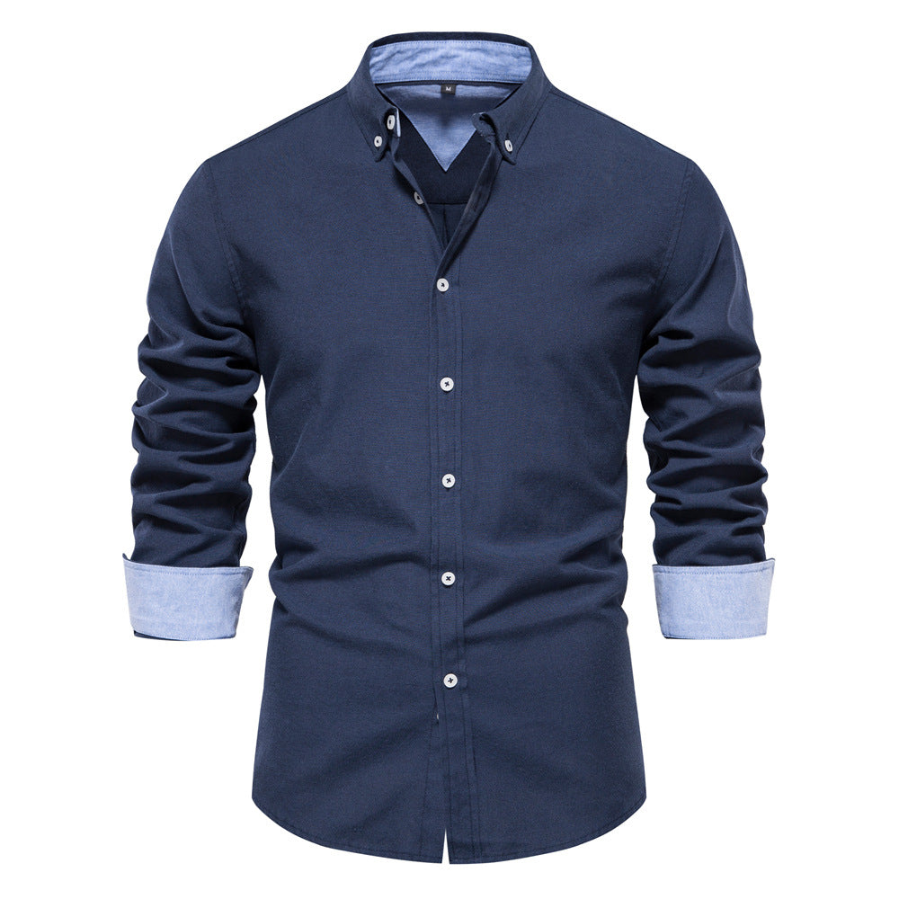 Thomas | Chemise Homme à Col Boutonné et Manches Longues
