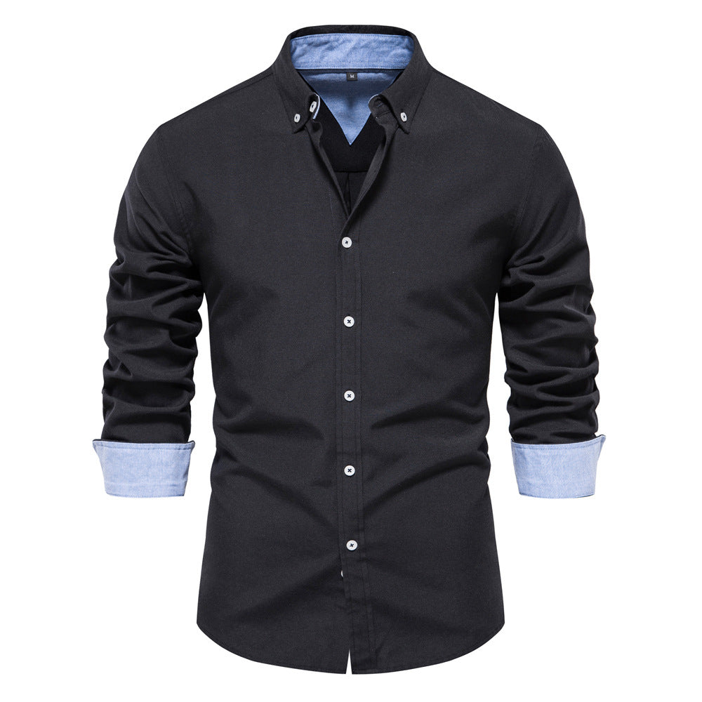 Thomas | Chemise Homme à Col Boutonné et Manches Longues