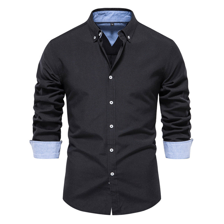Thomas | Chemise Homme à Col Boutonné et Manches Longues