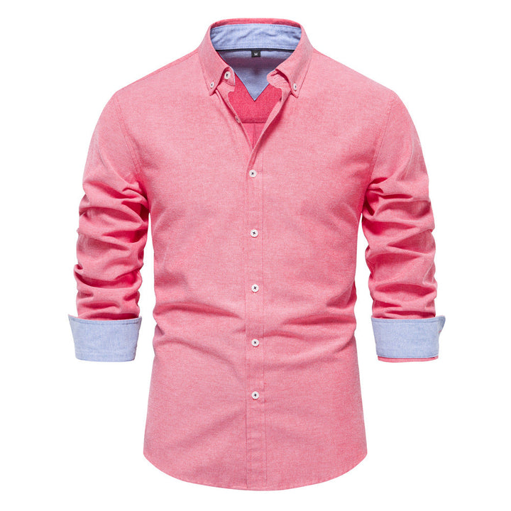 Thomas | Chemise Homme à Col Boutonné et Manches Longues