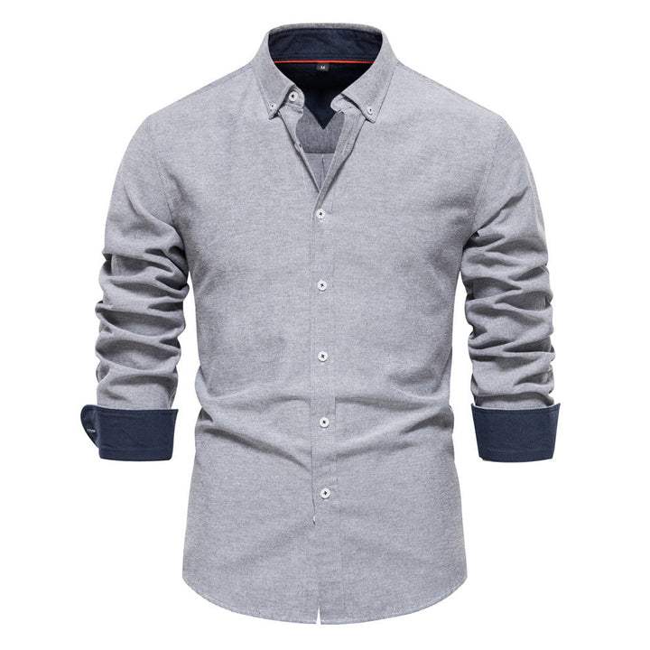 Thomas | Chemise Homme à Col Boutonné et Manches Longues