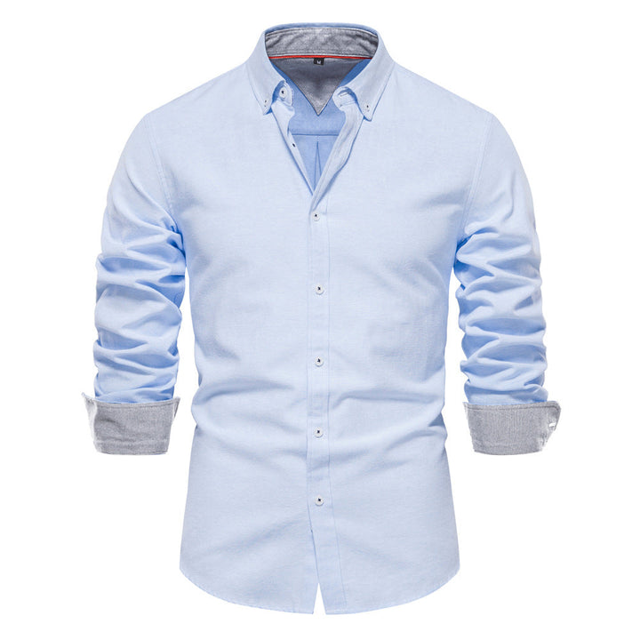 Thomas | Chemise Homme à Col Boutonné et Manches Longues