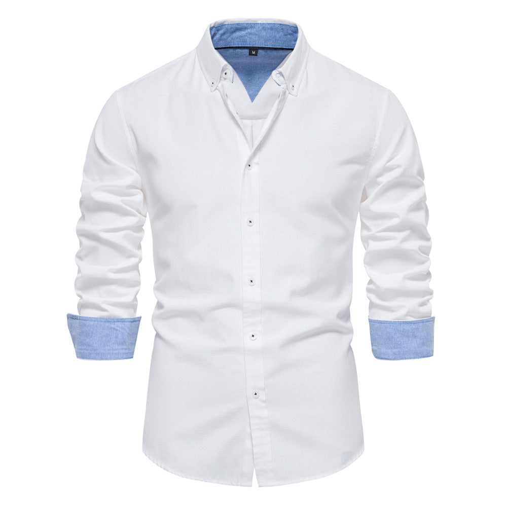 Thomas | Chemise Homme à Col Boutonné et Manches Longues