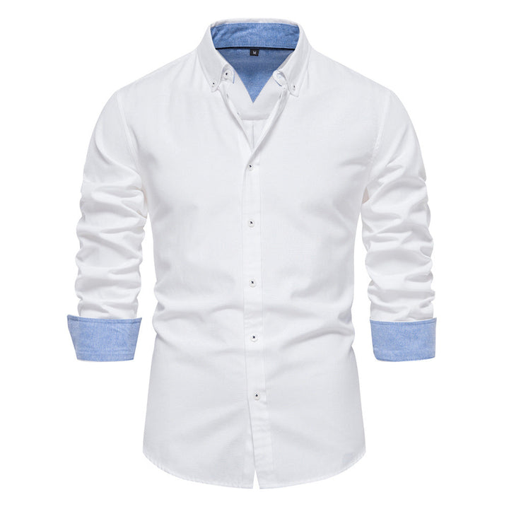 Thomas | Chemise Homme à Col Boutonné et Manches Longues