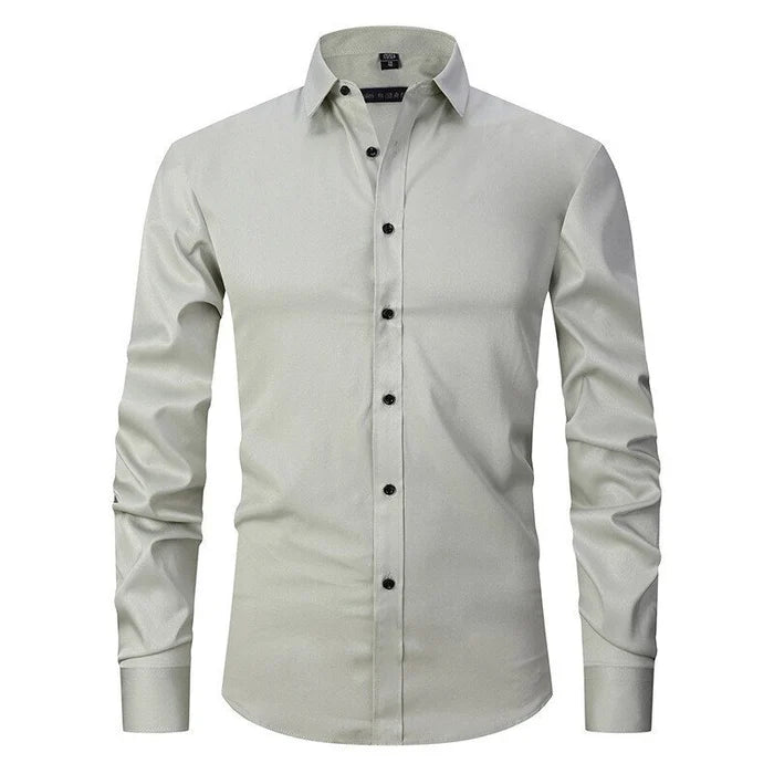 Chemise ajustée extensible à manches longues pour homme | Blinder