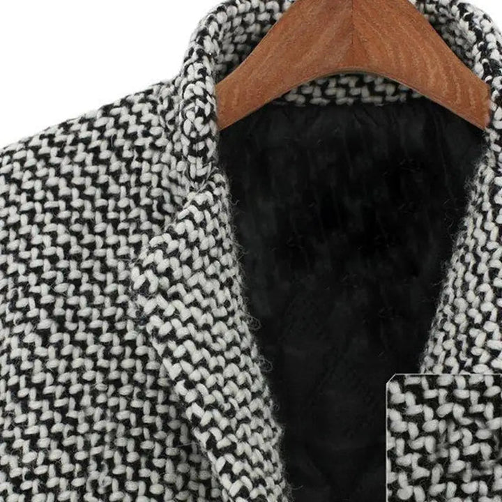 Manteau Femme Audrey | Mi-Long Pied-de-Poule