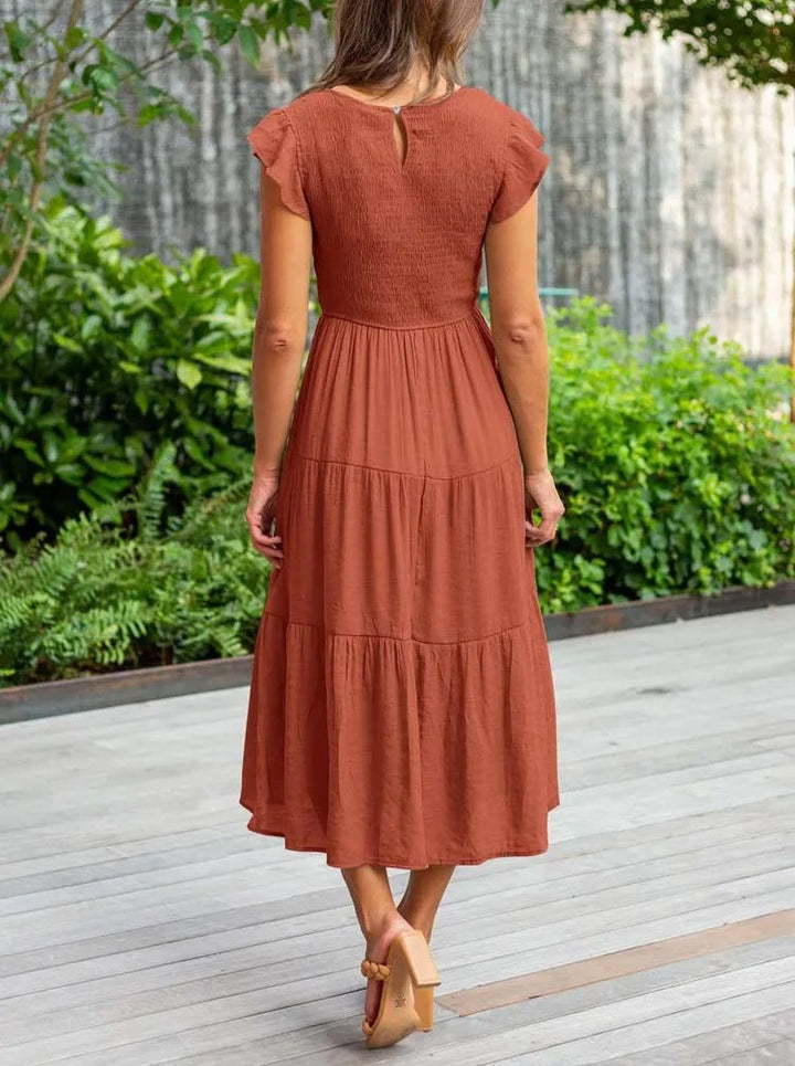 Robe à volants Robe légère à taille cintrée pour l'été