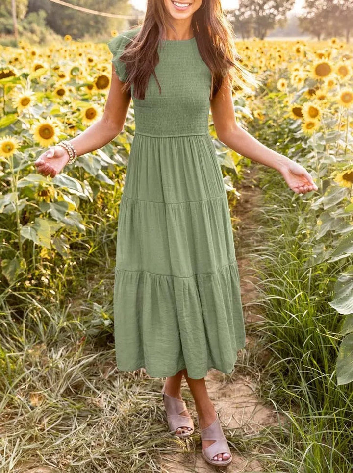 Robe à volants Robe légère à taille cintrée pour l'été