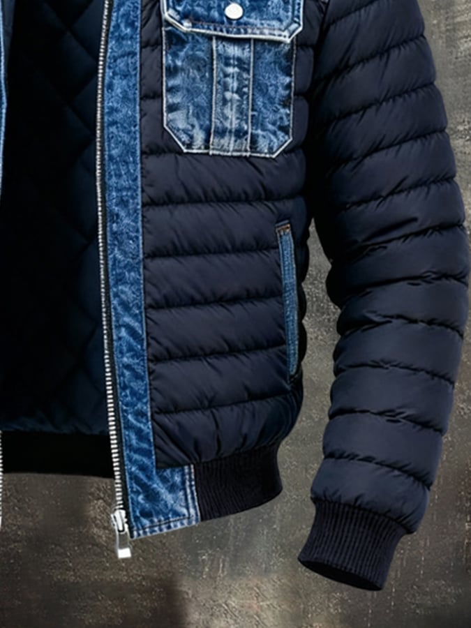 Veste denim matelassée pour homme | Carmino